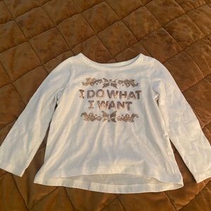 “I do what I want” baby girl top 12-18 months